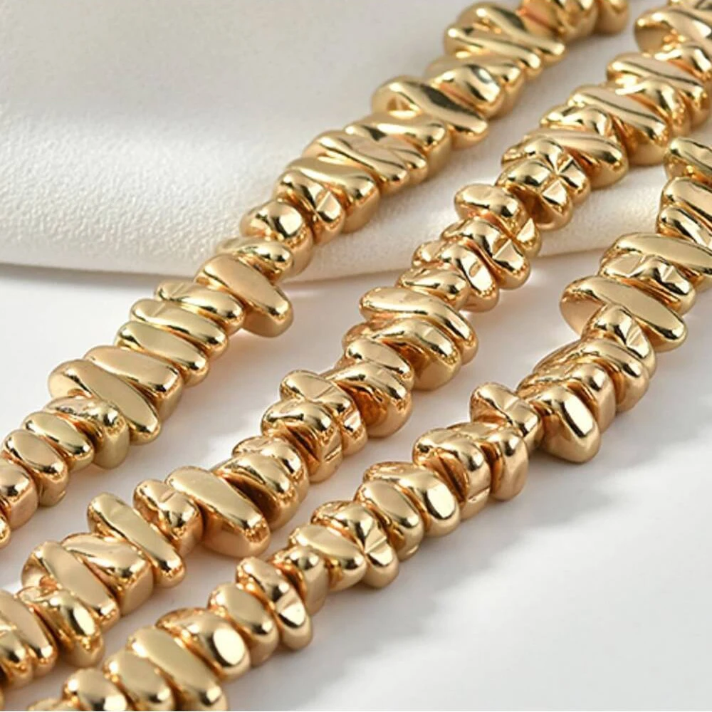 14K Gold-Plated Hematite Spacer Beads — Jewelry Making