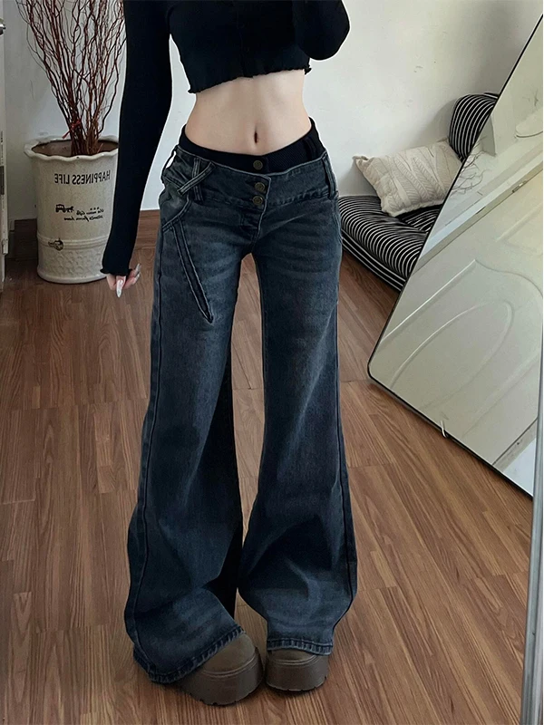 Retro Micro Flare Jeans — Washed, Women's