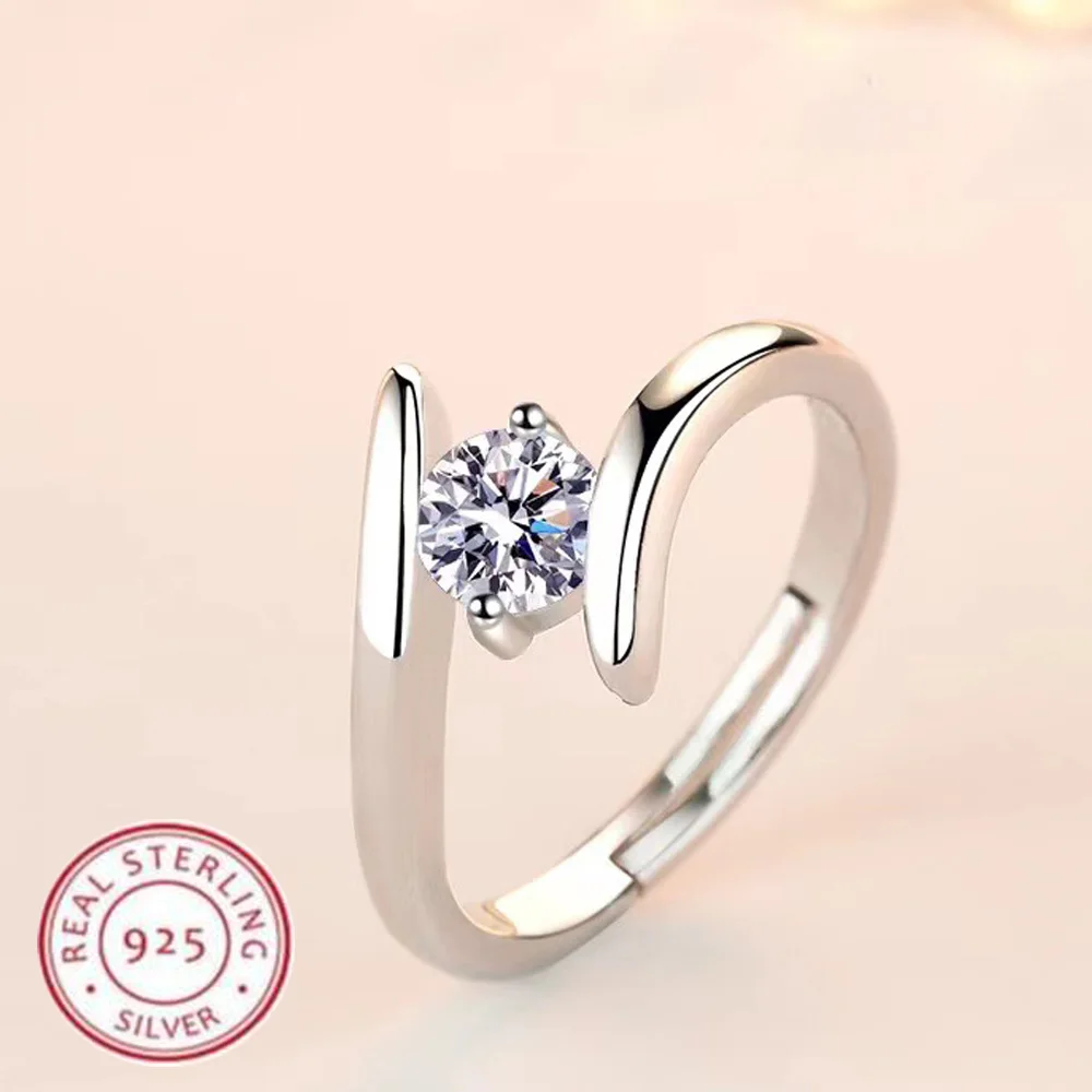 Zirconia Ring — 925 Sterling Silver, Women's