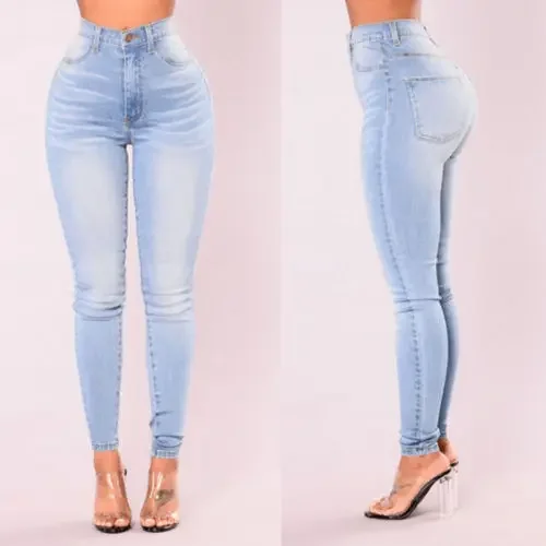 High-Waist Stretch Skinny Jeans — Women's