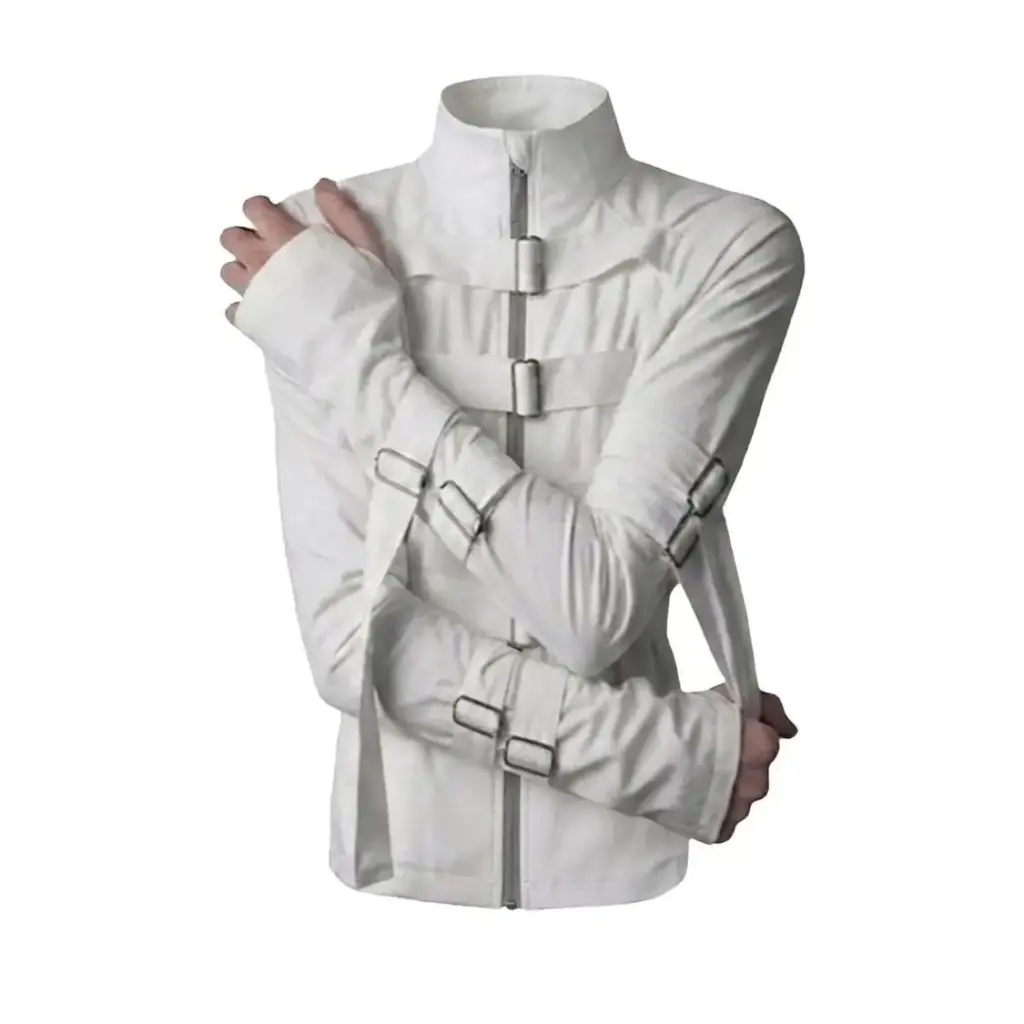 Retro Stand Collar Jacket — Buckle Design, Unisex