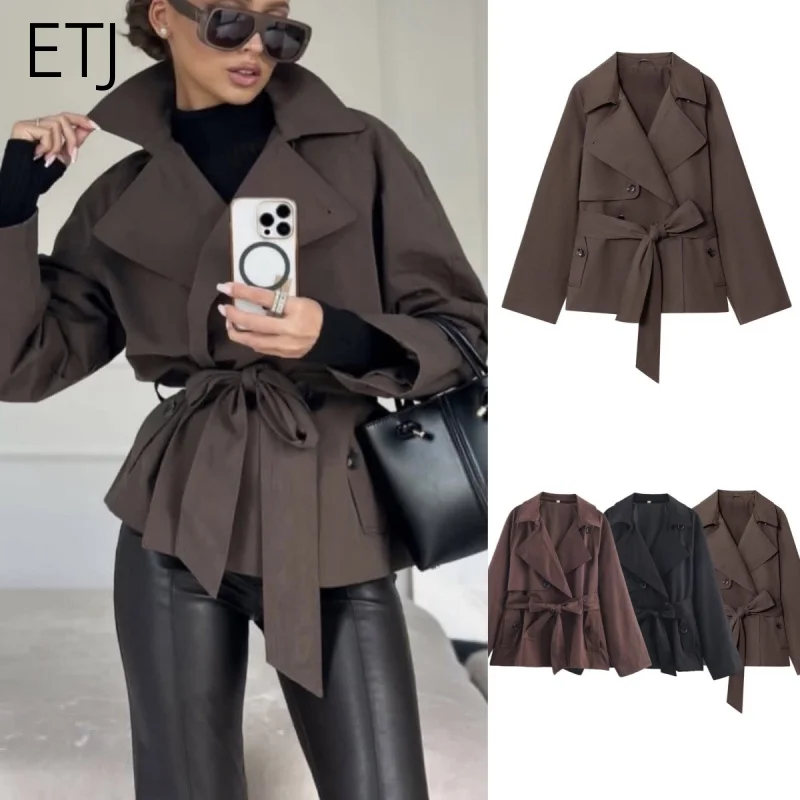 Double-Breasted Trench Coat — Belted, Women's