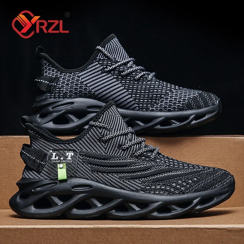 Black Running Sneakers — Breathable, Men's