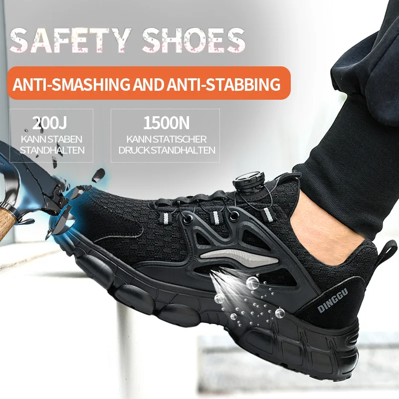 Steel Toe Safety Shoes — Breathable, Men's