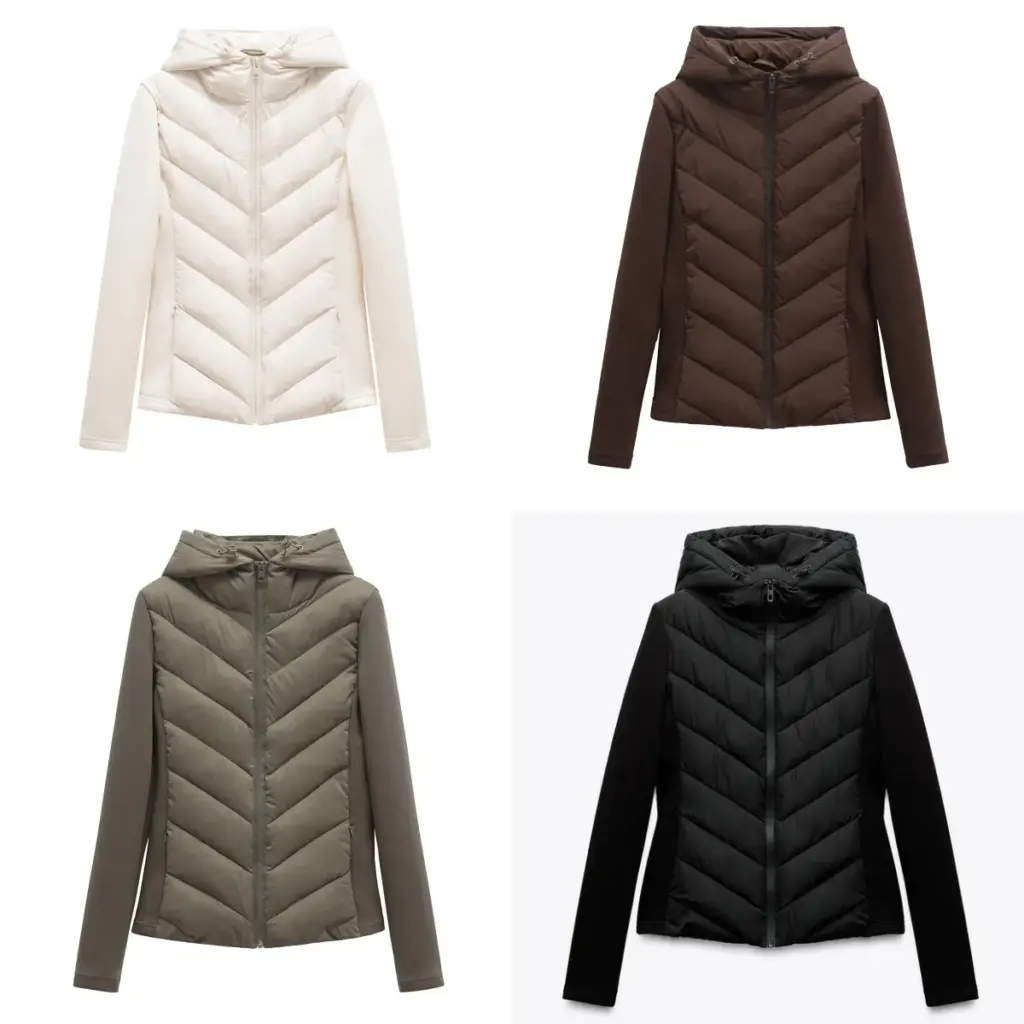 Patchwork Hooded Cotton Jacket — Women's