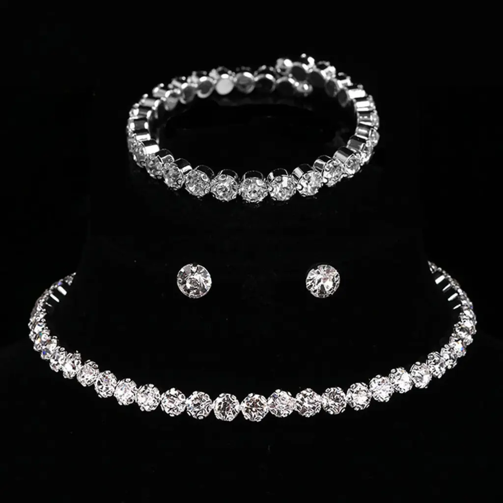 Minimalist Jewelry Set — Necklace, Earrings & Bracelet, Women's