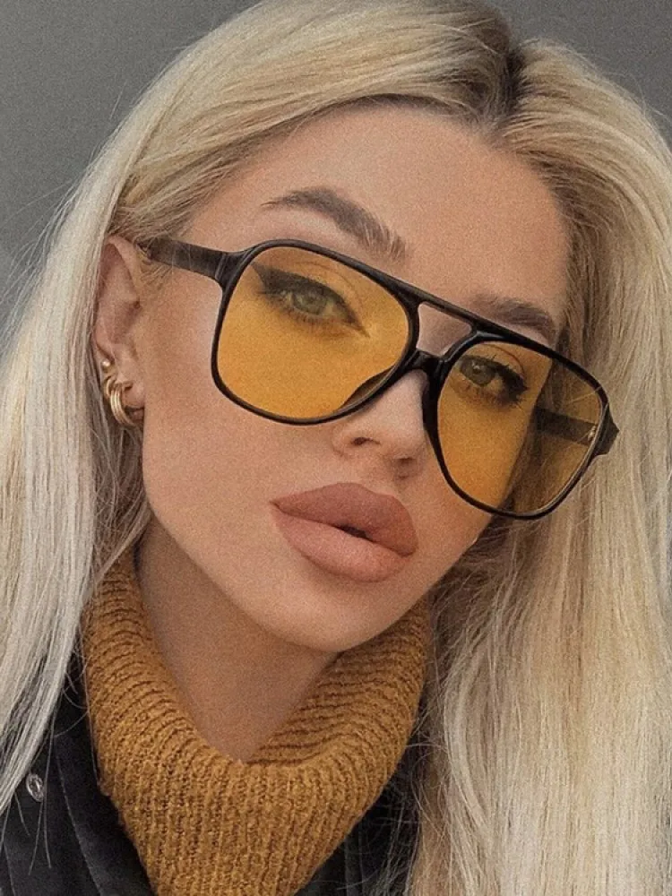 Vintage Square Sunglasses — UV400 Gradient, Women's