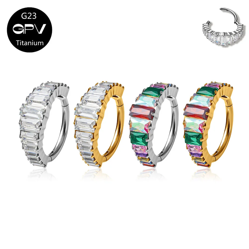Titanium Zirconia Huggie Earrings — 16G
