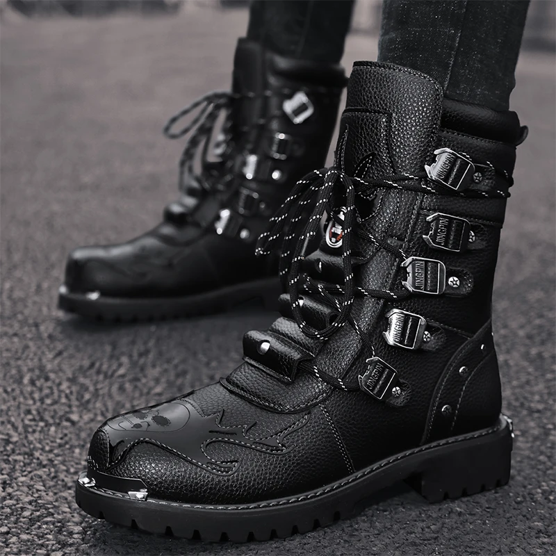 High-Top Motorcycle Boots — Protective, Men's