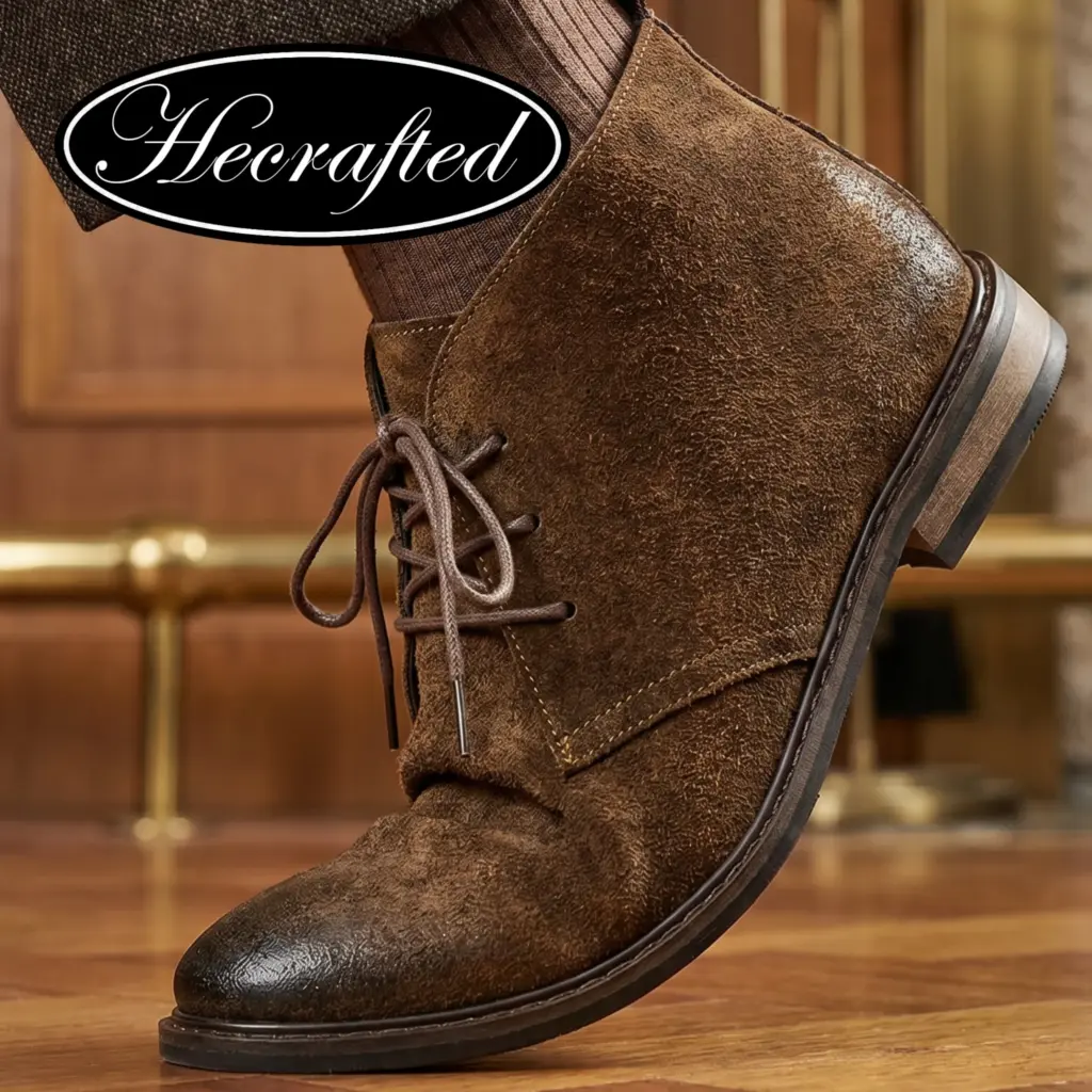 Suede Leather Chukka Boots — Men's